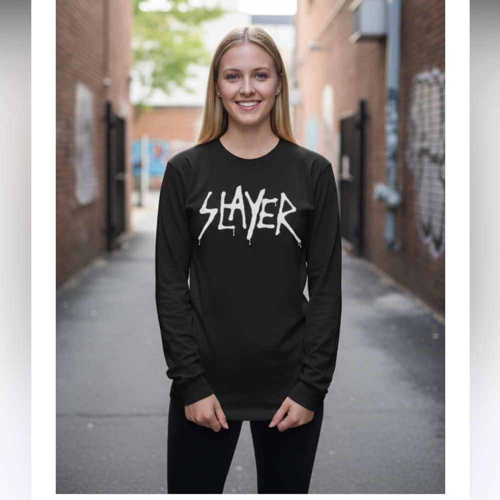 Slayer s-m Ling sleeve band T shirt